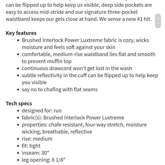 SOLD- Lululemon speed tights with ankle ruching - Picture 8 of 9